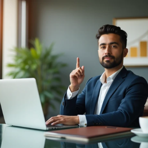 Man with a laptop